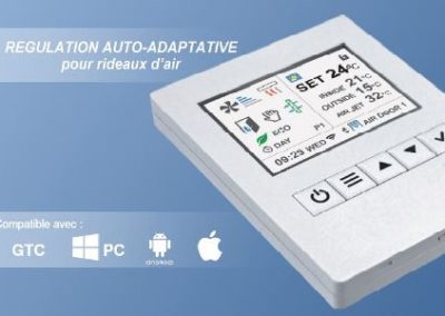 Régulation rideau d’air EXELTEC EXELREG MODBUS – Régulation intelligente rideau d’air écran TFT