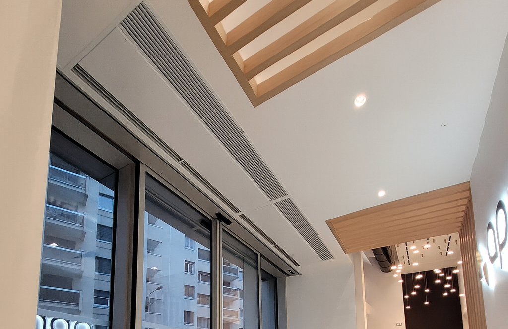 rideau-d-air-encastre-bureaux rideau d’air basse température